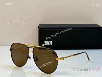 High Replica Montblanc Men Sunglasses MB3030S Brown Lens